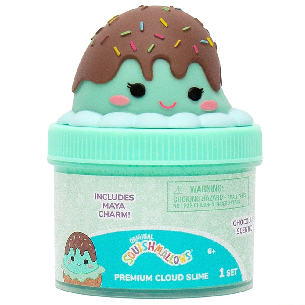 Horizon Group USA Squishmallows Maya The Ice Cream Premium Cloud Slime, Αρωματικό Cloud Slime Με Topper Σε Βαζάκι