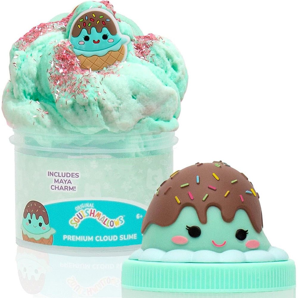 Horizon Group USA Squishmallows Maya The Ice Cream Premium Cloud Slime, Αρωματικό Cloud Slime Με Topper Σε Βαζάκι