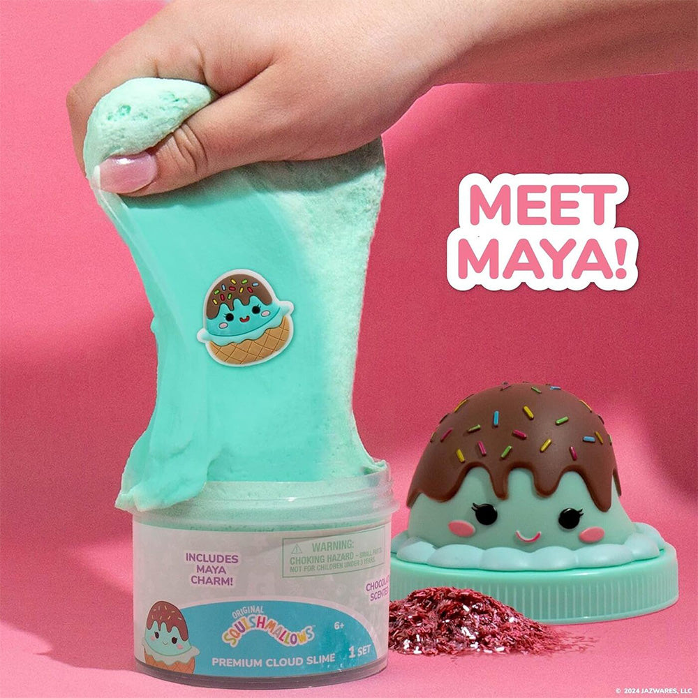 Horizon Group USA Squishmallows Maya The Ice Cream Premium Cloud Slime, Αρωματικό Cloud Slime Με Topper Σε Βαζάκι
