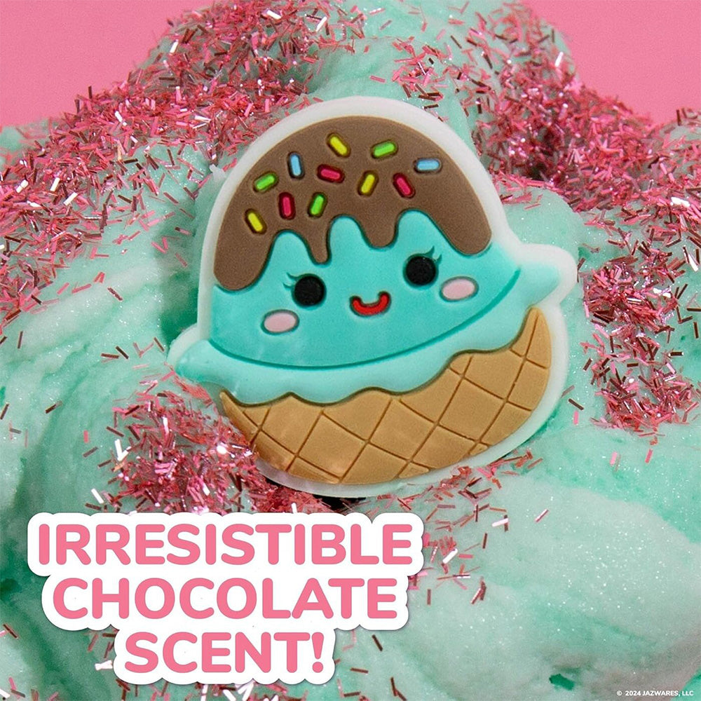 Horizon Group USA Squishmallows Maya The Ice Cream Premium Cloud Slime, Αρωματικό Cloud Slime Με Topper Σε Βαζάκι