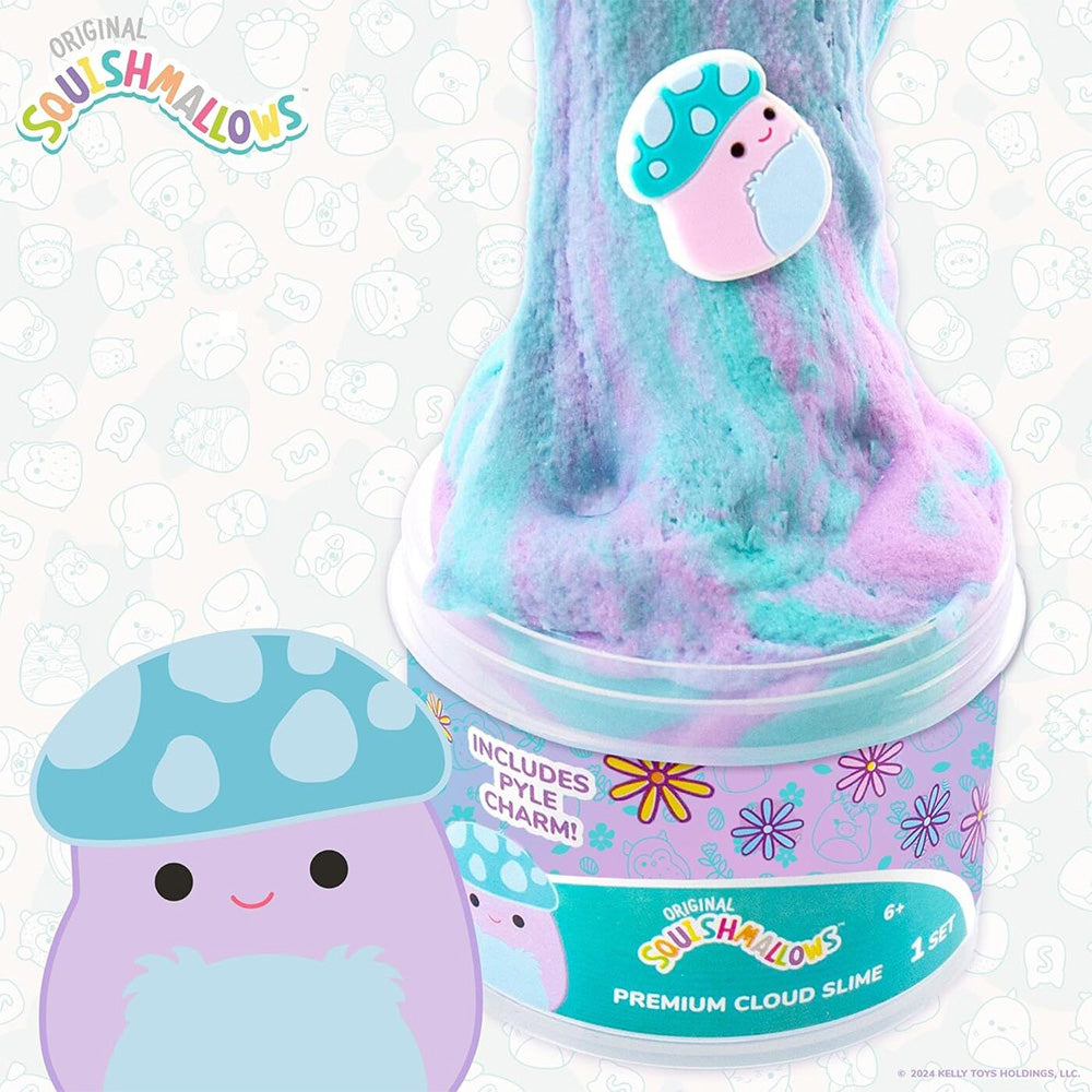 Horizon Group USA Squishmallows Pyle The Mushroom Premium Cloud Slime Αρωματικό Cloud Slime Με Topper Σε Βαζάκι 