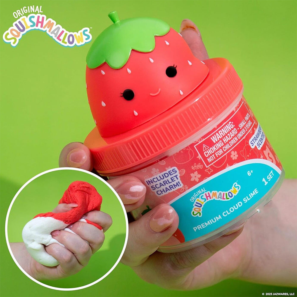 Horizon Group USA Squishmallows Scarlet Premium Cloud Slime - Αρωματικό Cloud Slime Με Topper Σε Βαζάκι