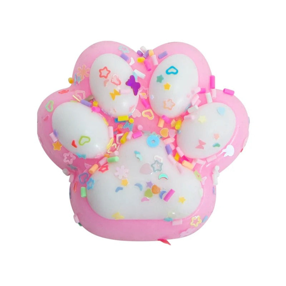 Squishy Antistress Pinch Candy Πατουσάκια Pom Pom 4 Χρώματα - 1 Τμχ
