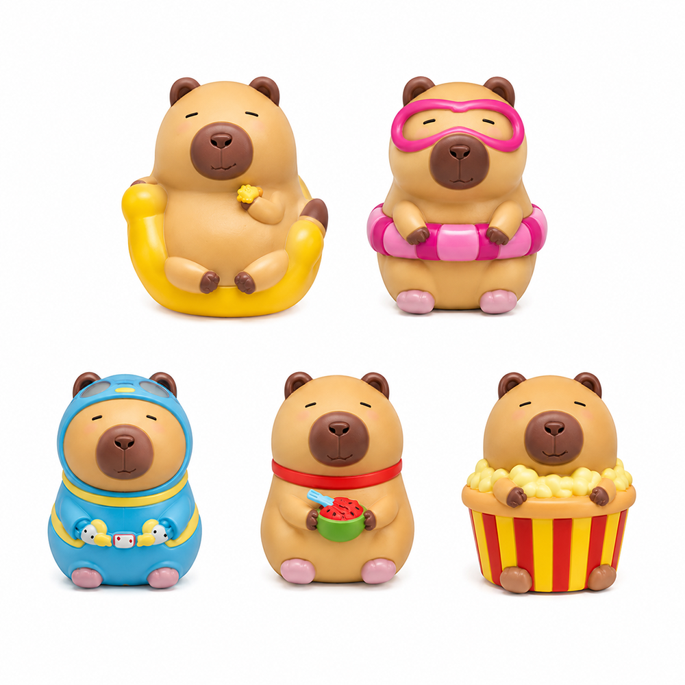 Squishy Antistress Capybara 10εκ σε 5 Σχέδια Παιχνίδι Αφής - 1 Τεμάχιο