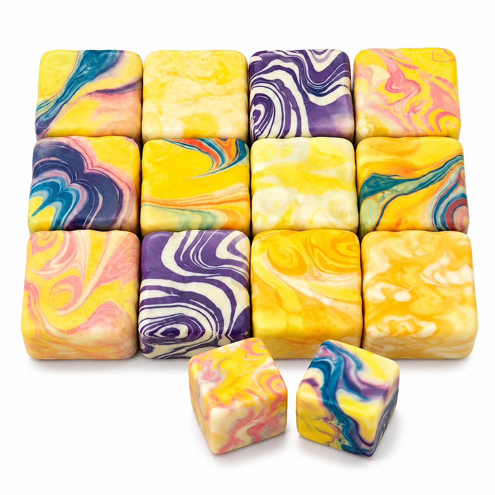 Squishy Cheese Πολύχρωμο Αντιστρές Παιχνίδι Αφής σε Διάφορα Χρώματα - 1 Τεμάχιο
