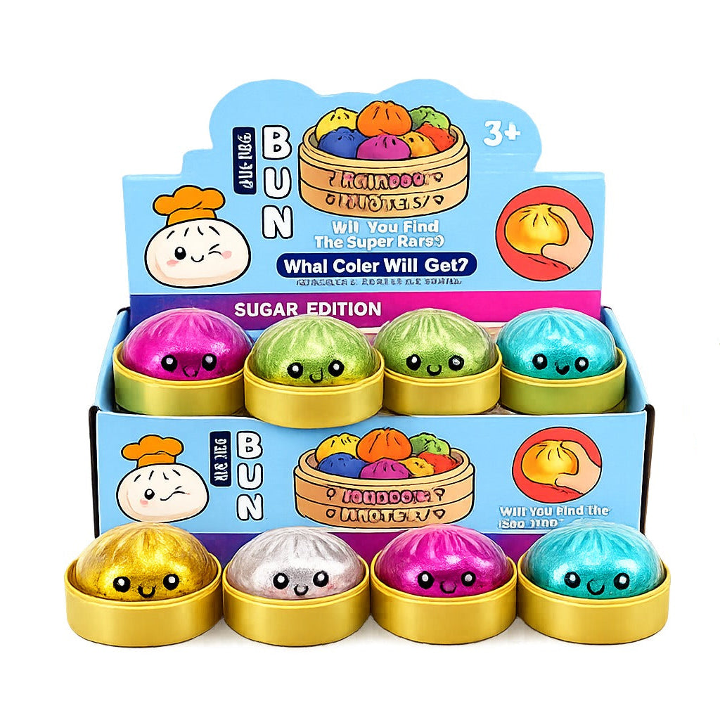 Squishy Dumpling Rainbow Mystery Glitter Metallic Αντιστρές Παιχνίδι 5.3x4.5εκ 6 Χρώματα - 1 Τεμάχιο