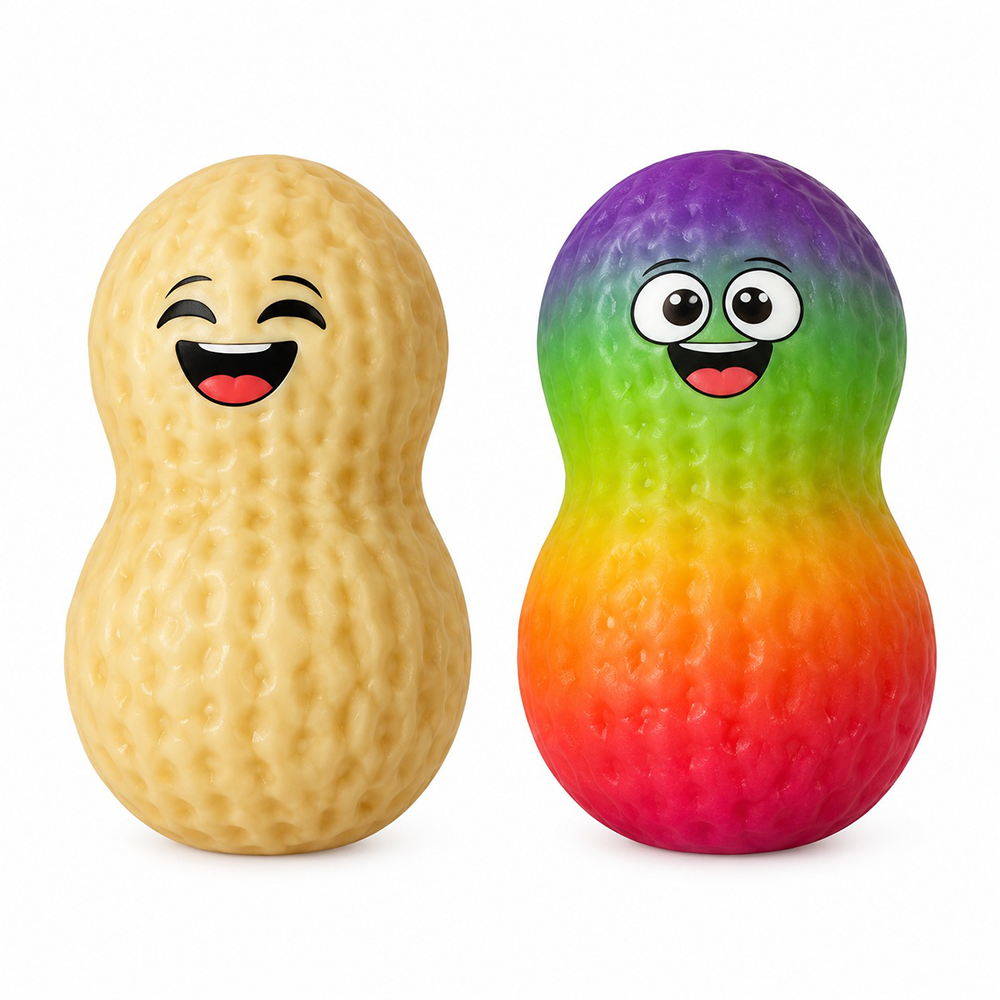 Squishy Φυστίκι με Χαμογελαστό Πρόσωπο 10 εκ σε 2 Σχέδια - 1 Τμχ