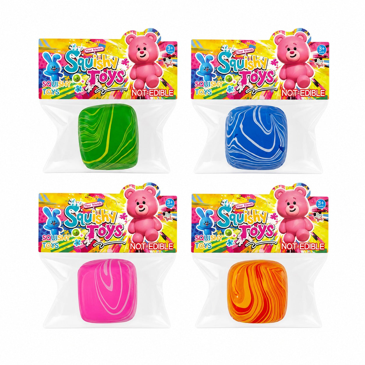 Squishy Marble Cube Αντιστρές Παιχνίδι 5 εκ σε 4 Χρώματα - 1 Τεμάχιο