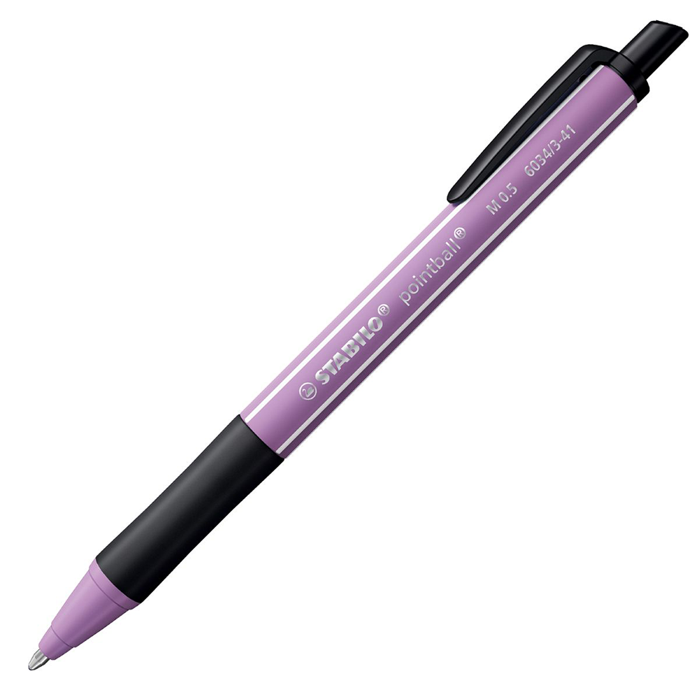 Stabilo Pointball Wildflower Στυλό Διαρκείας Λιλά 0.5mm Μπλε Μελάνι