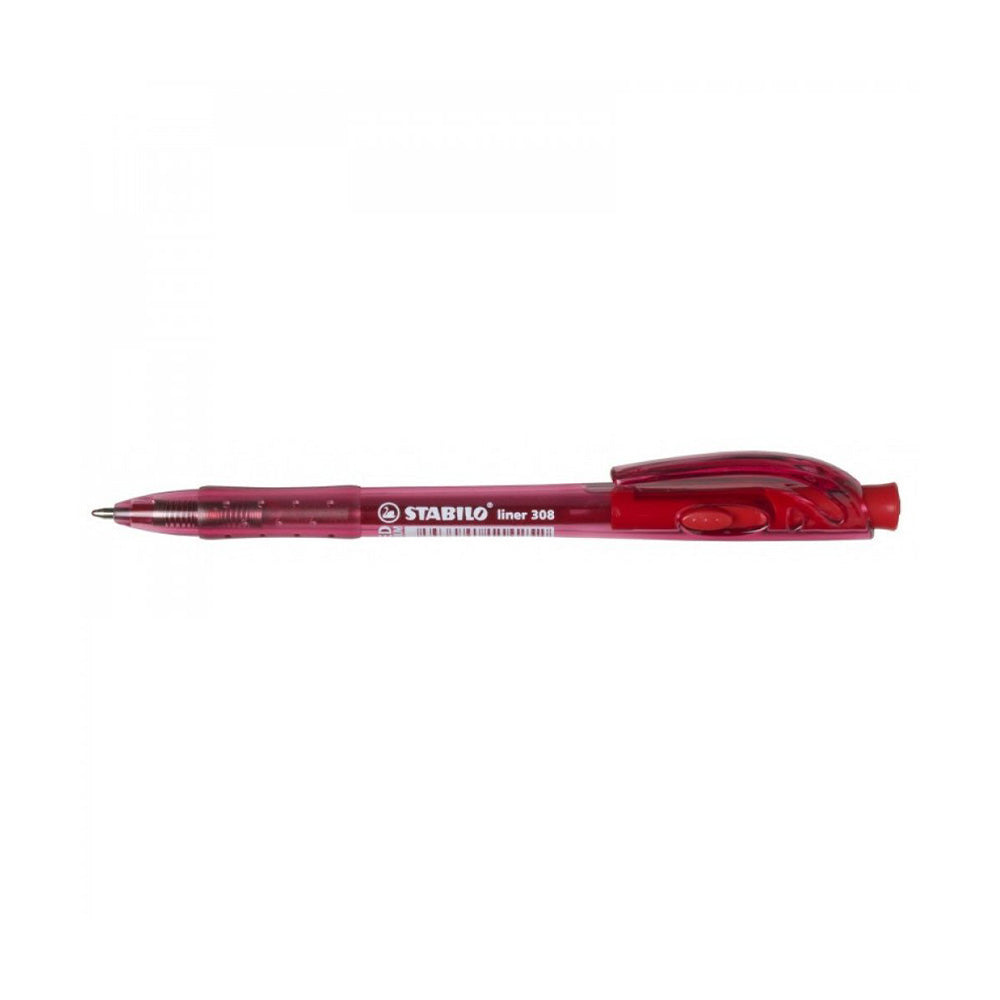 Stabilo Στυλό Με Κουμπί 308 0.4mm Κόκκινο