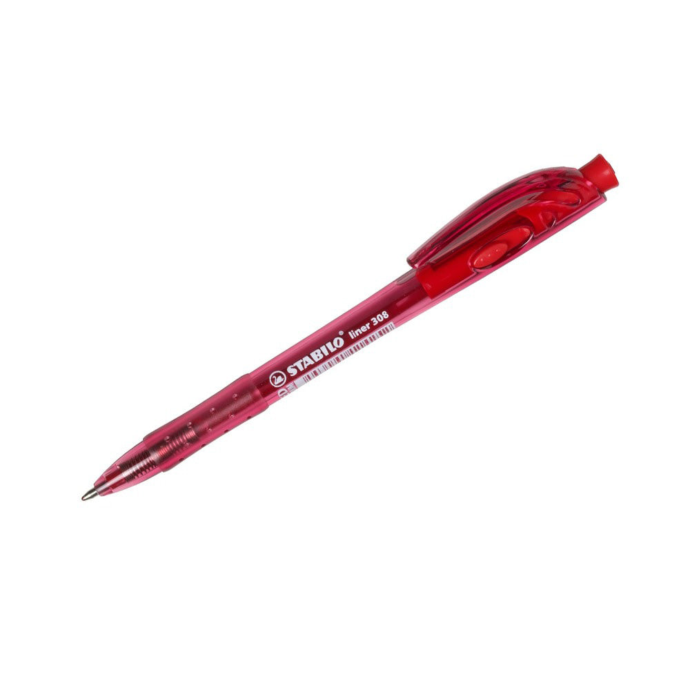 Stabilo Στυλό Με Κουμπί 308 0.4mm Κόκκινο