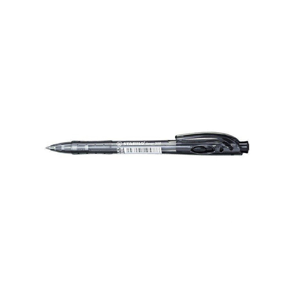 Stabilo Στυλό Με Κουμπί 308 0.4mm Μαύρο