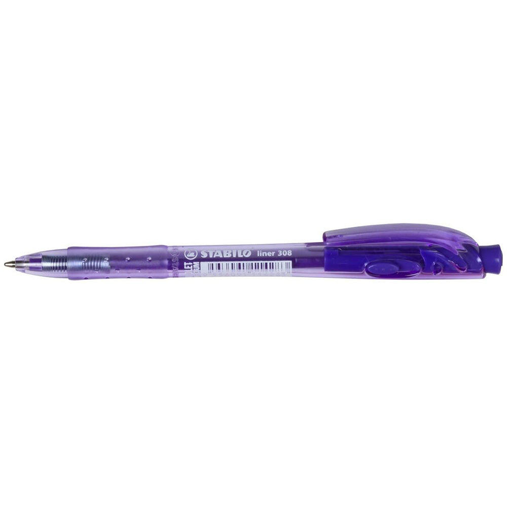 Stabilo Στυλό Με Κουμπί 308 0.4mm Μωβ