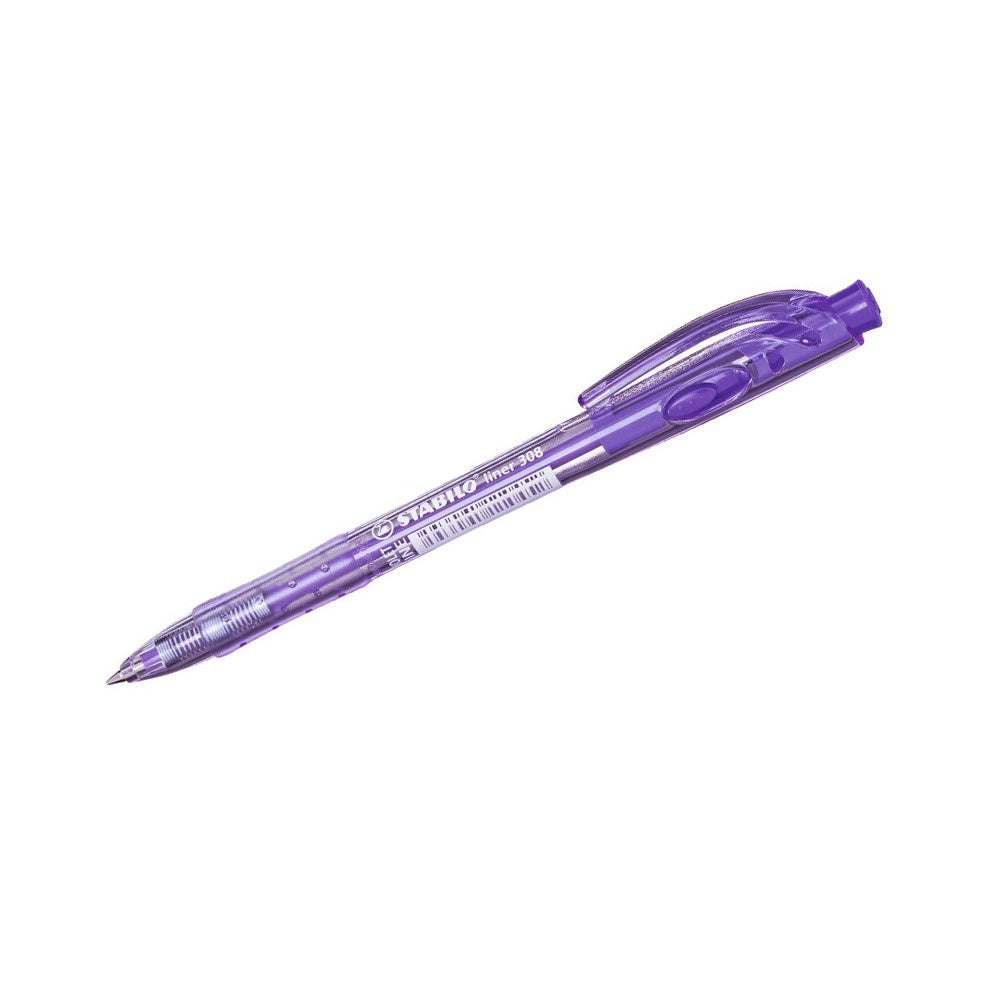Stabilo Στυλό Με Κουμπί 308 0.4mm Μωβ