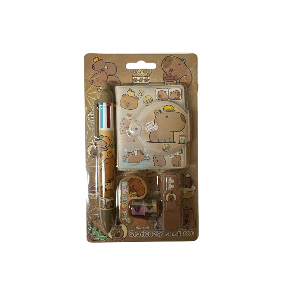Stationery Set Capybara 4 Τεμαχίων – Σετ Σχολικών Ειδών