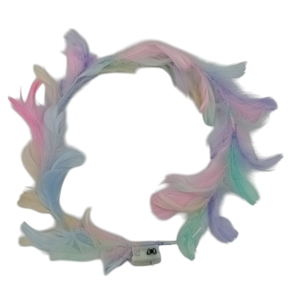 MaskarataΣτεφανάκι Πούπουλα Με Φως 3 Χρώματαpapell.gr