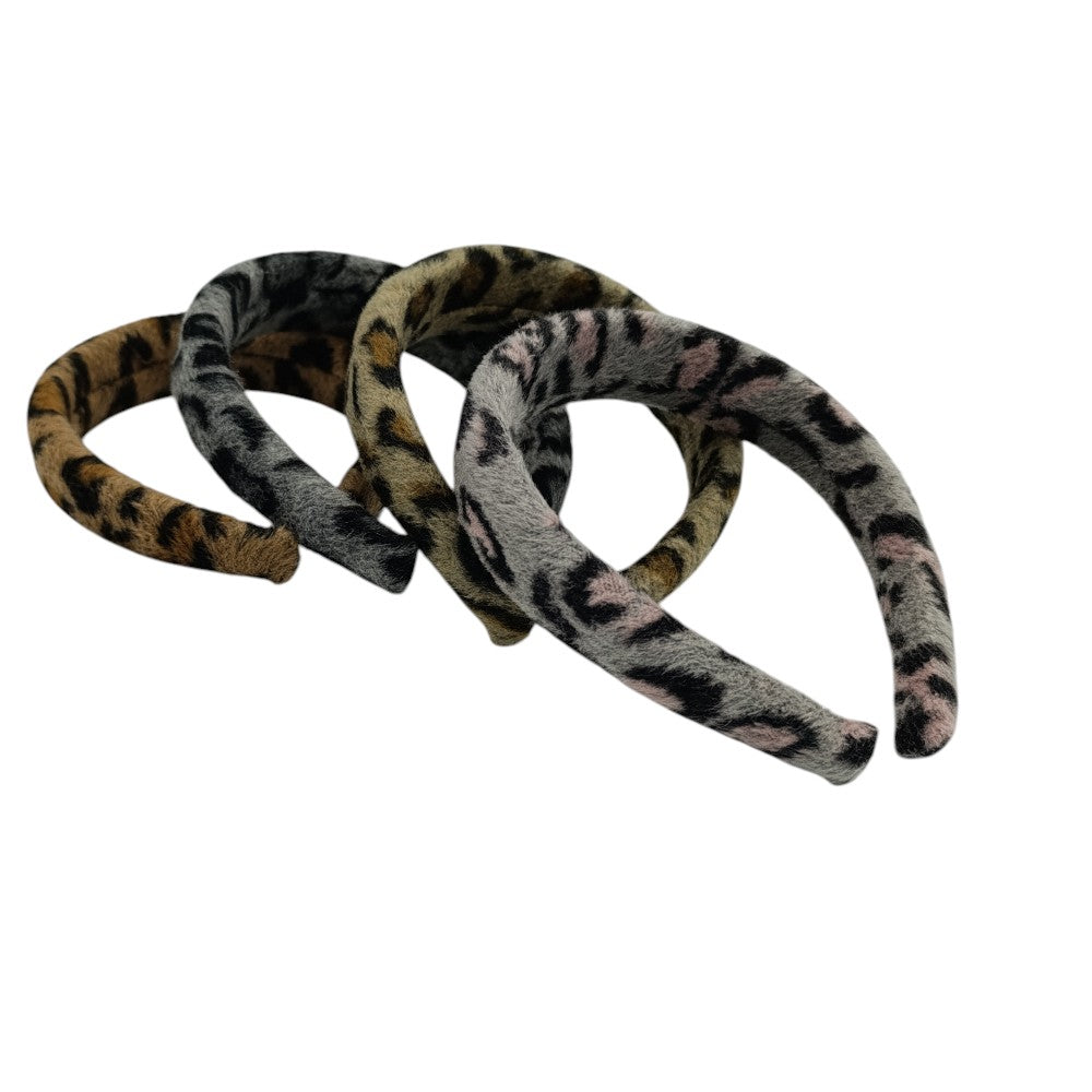 Στέκα Μαλλιών Γούνινη Animal Print 4 Χρώματα - 1 τμχ