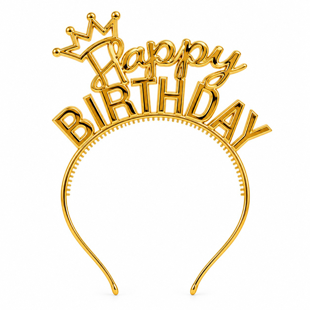 Στέκα Happy Birthday με Κορώνα Πλαστική