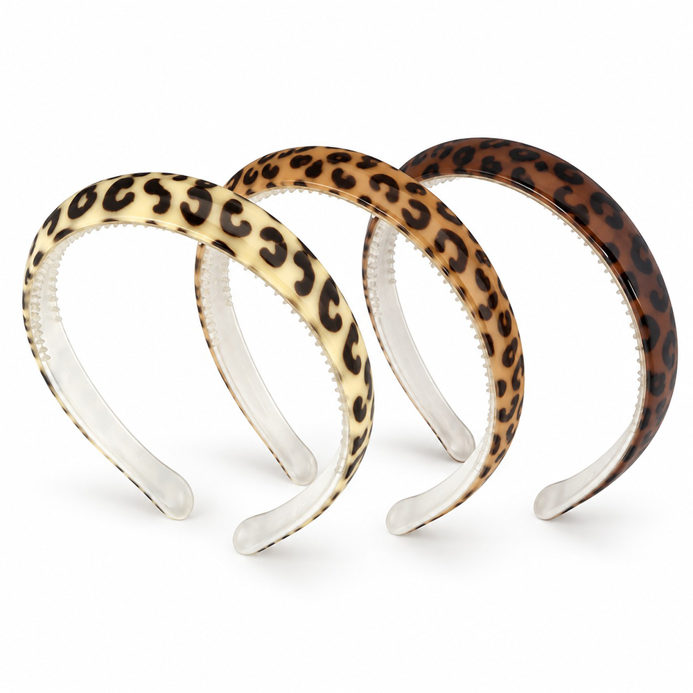 Στέκα Μαλλιών Leopard Φαρδιά σε 3 Αποχρώσεις – 1 Τμχ