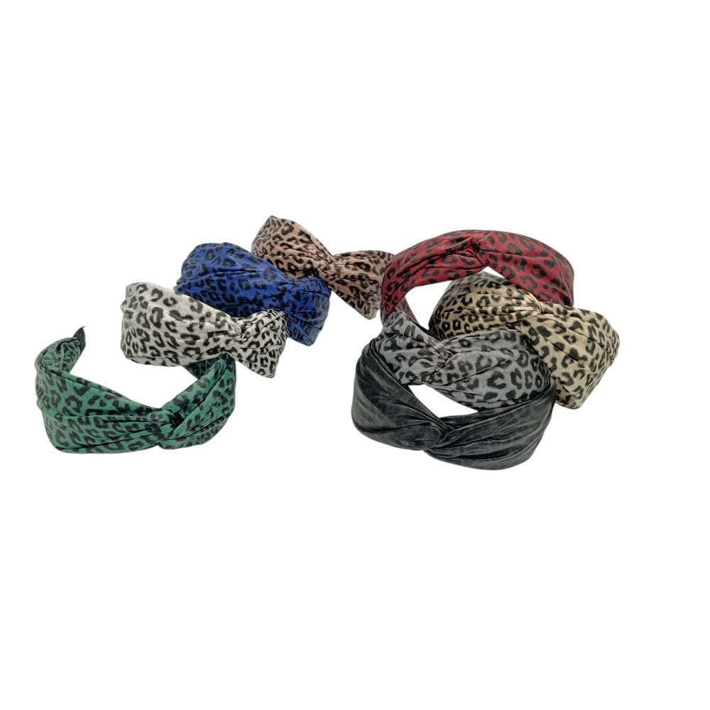 Στέκα Μαλλιών Δερματίνη Animal Print Λεπτομέρειες 8 Χρώματα - 1 τμχ