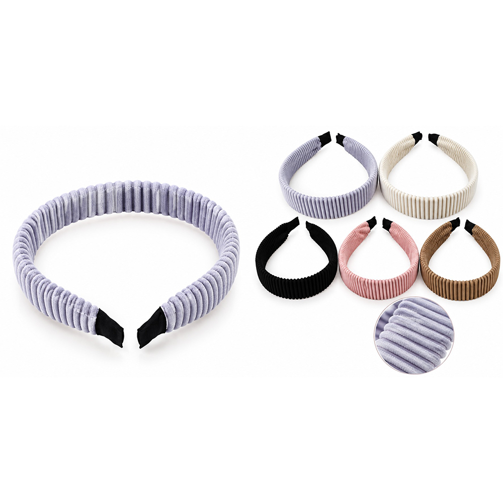 Στέκα Μαλλιών Ribbed Φαρδιά σε 5 Χρώματα – 1 Τμχ
