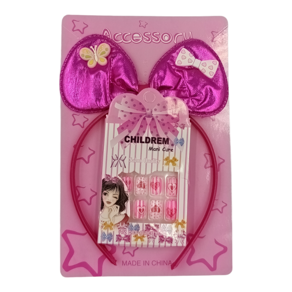 OEMΣετ Στέκα Φιόγκος- Παιδικά Νύχια 3 Χρώματαpapell.gr