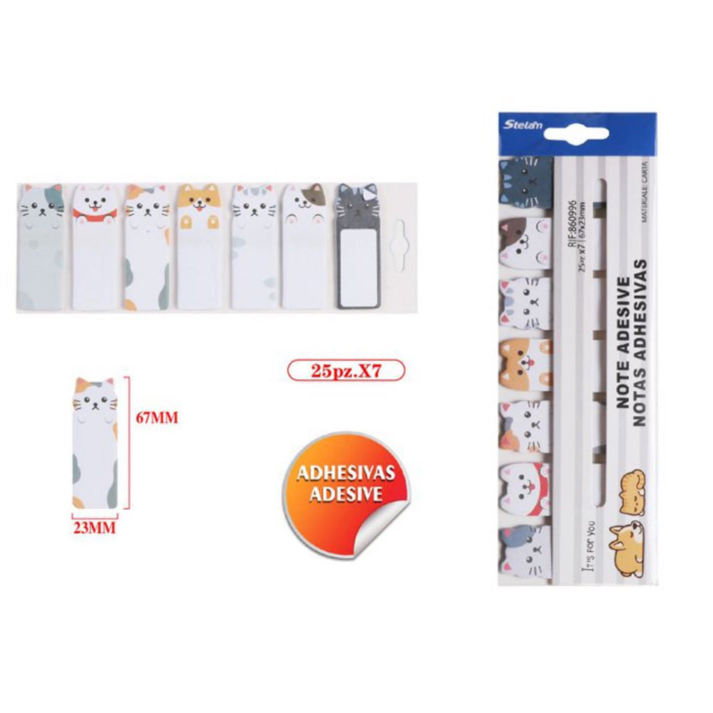 Sticky Notes Γατούλες - Σκυλάκια  67χ23mm 100 Τμχ