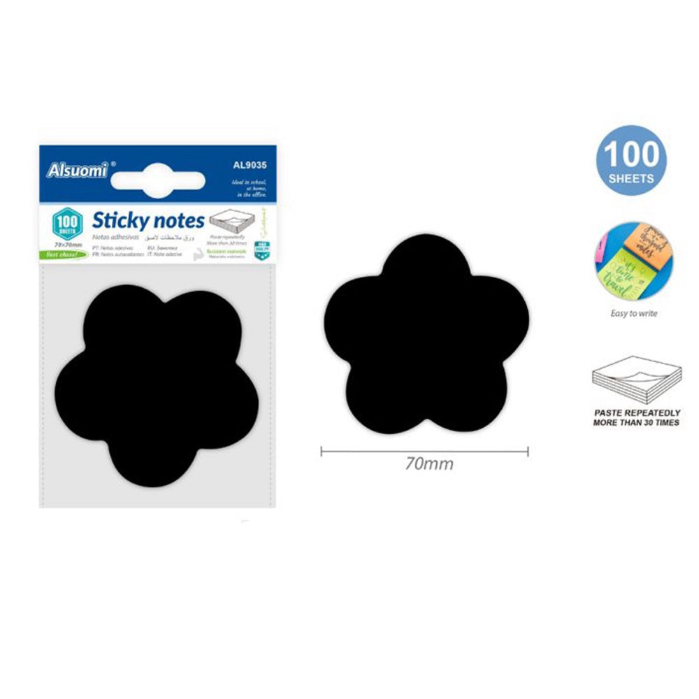 Sticky Notes Μαύρο Λουλούδι 70χ70mm - 100 Τμχ
