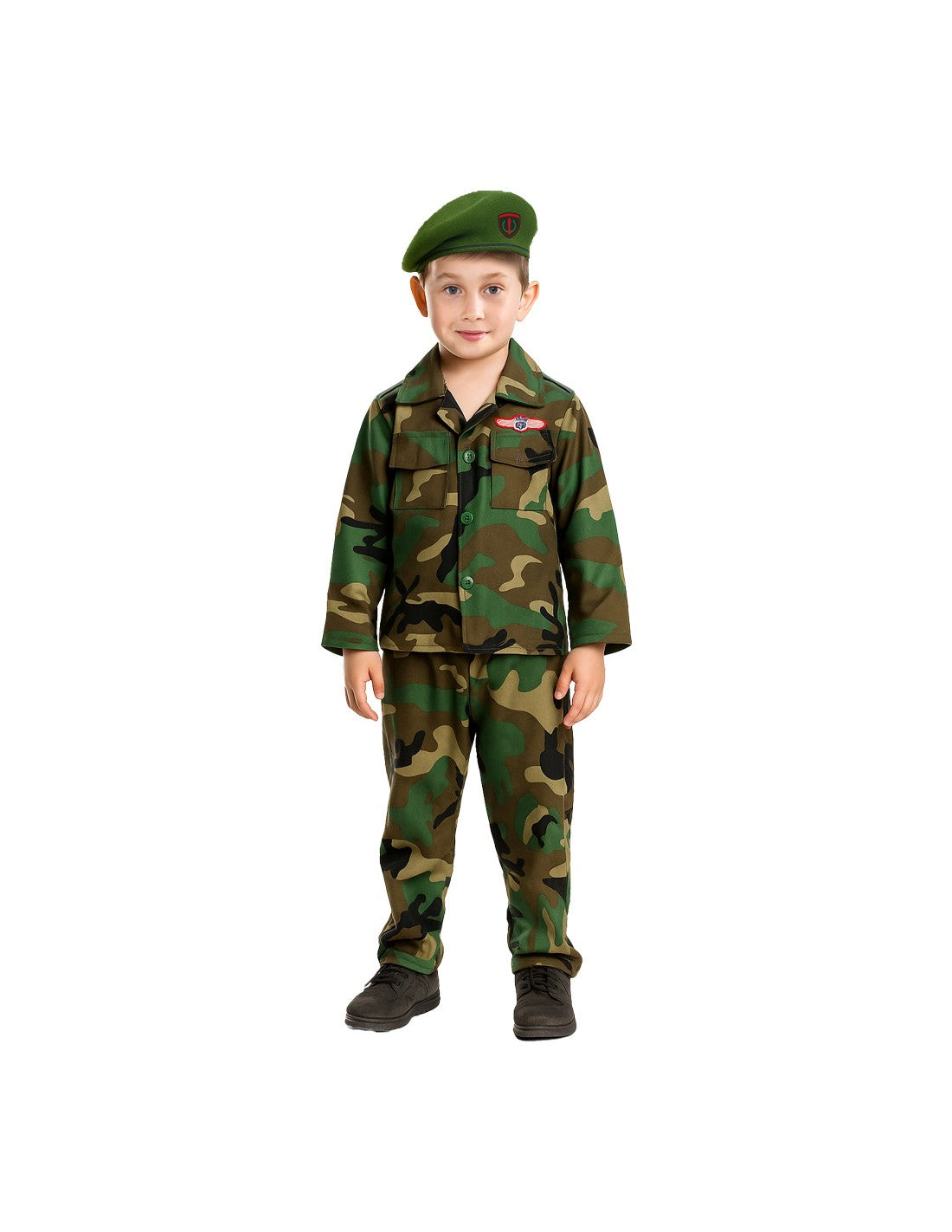 Fun World Αποκριάτικη Παιδική Στολή Στρατιώτης με Πράσινο Μπερέ