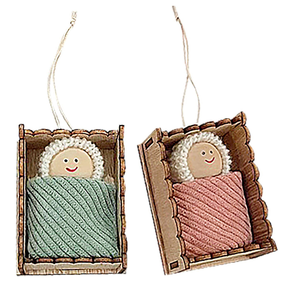 Στολίδι Κρεμαστό Θείο Βρέφος – 7x5,5 εκ, 2 Χρώματα (1 Τμχ)