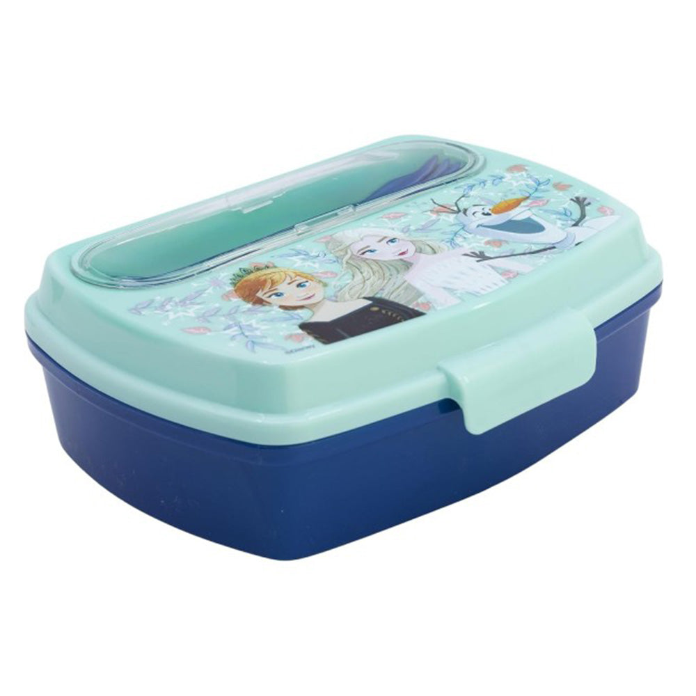 Stor Frozen Snowy Tale Funny Sandwich Box With Cutlery