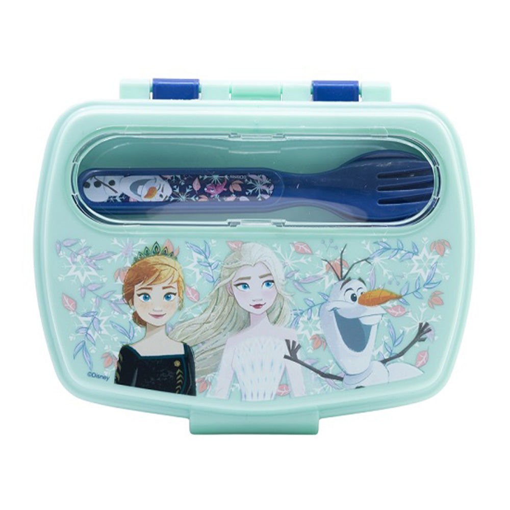 Stor Frozen Snowy Tale Funny Sandwich Box With Cutlery