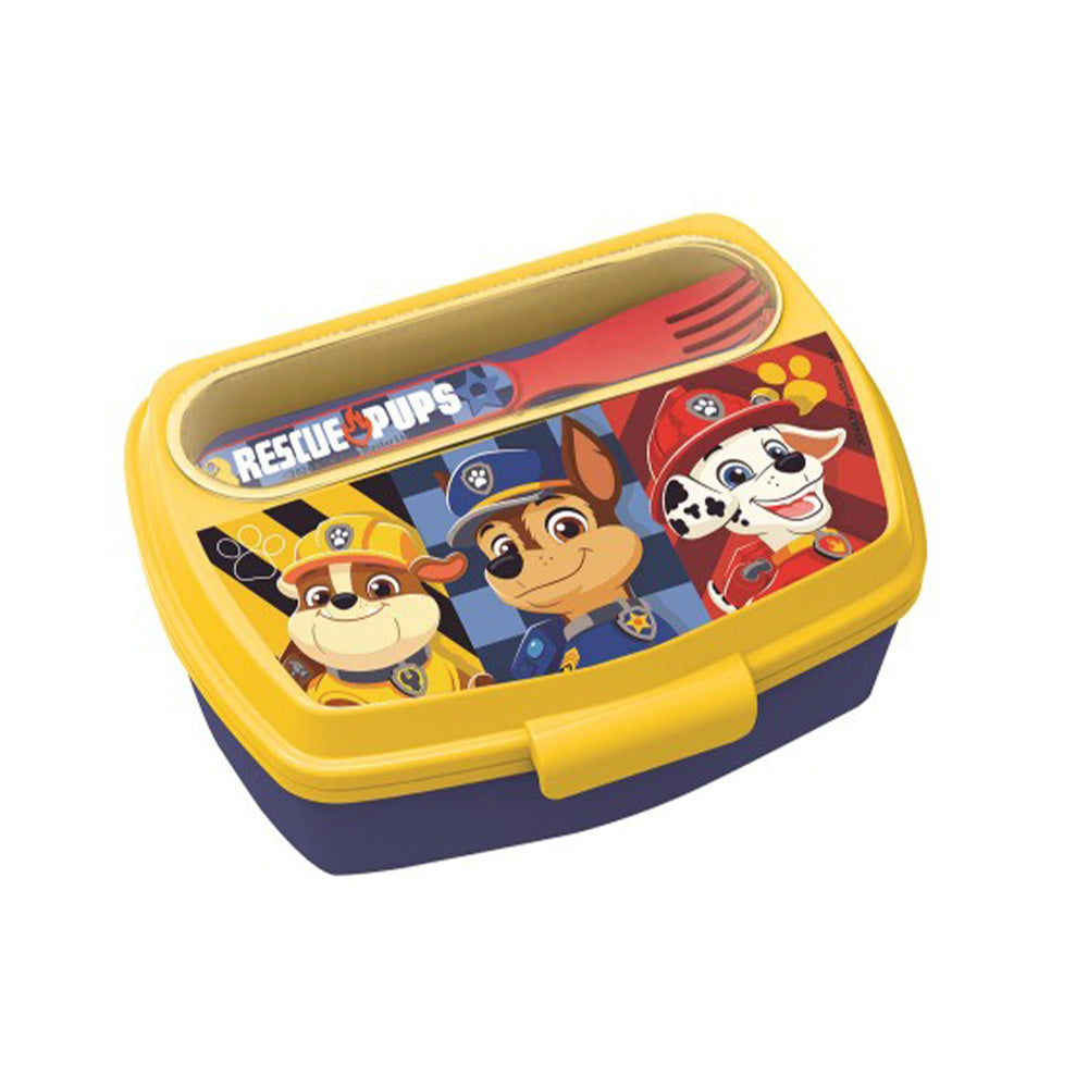 Stor Paw Patrol Boy Rescue Pups Funny Sandwich Box With Cutlery