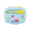 Stor Peppa Pig Funny Sandwich Box With Cutlery