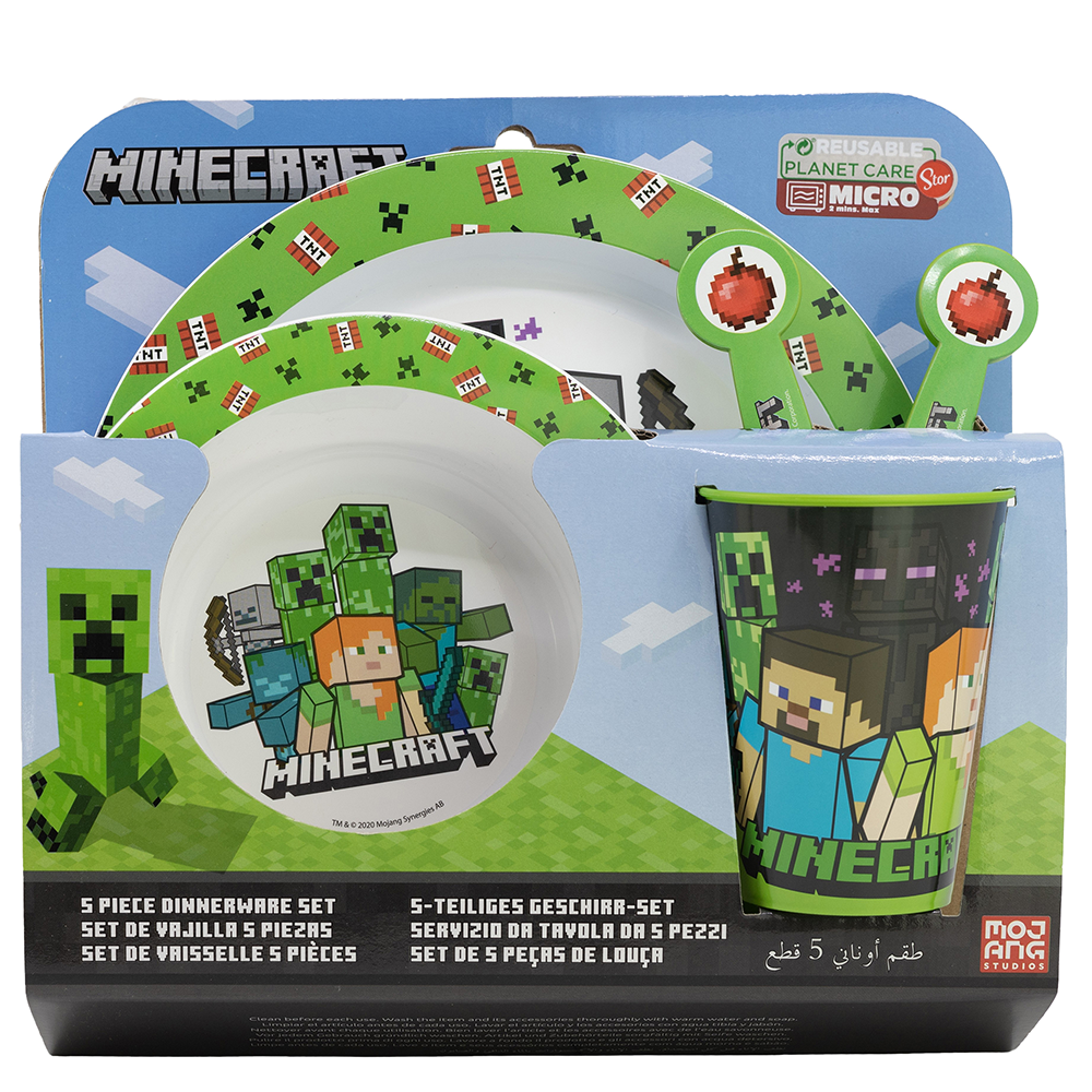 StorStor Παιδικό Σετ Φαγητού Micro Minecraft Πλαστικό 5 Τεμάχιαpapell.gr