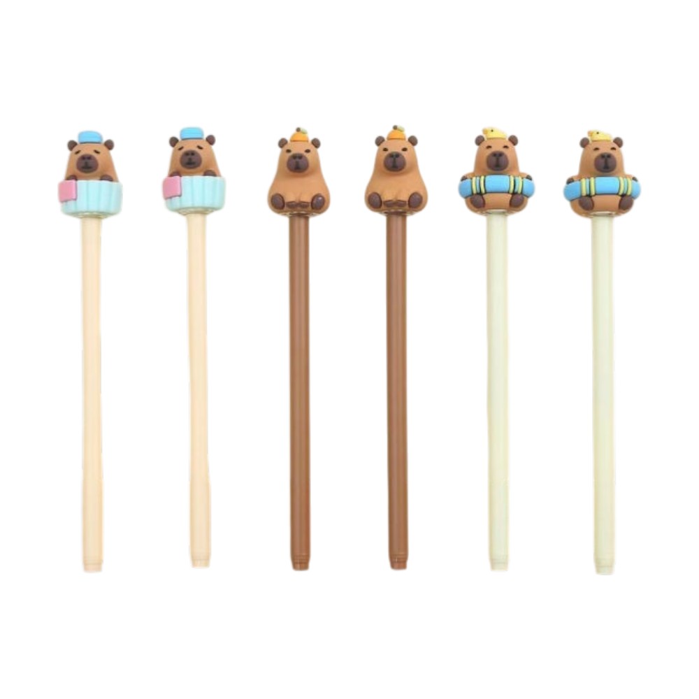 Στυλό Gel Ink 0,5mm Capybara 3D σε 3 Σχέδια - 1 Τμχ