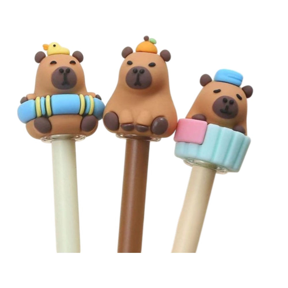 Στυλό Gel Ink 0,5mm Capybara 3D σε 3 Σχέδια - 1 Τμχ