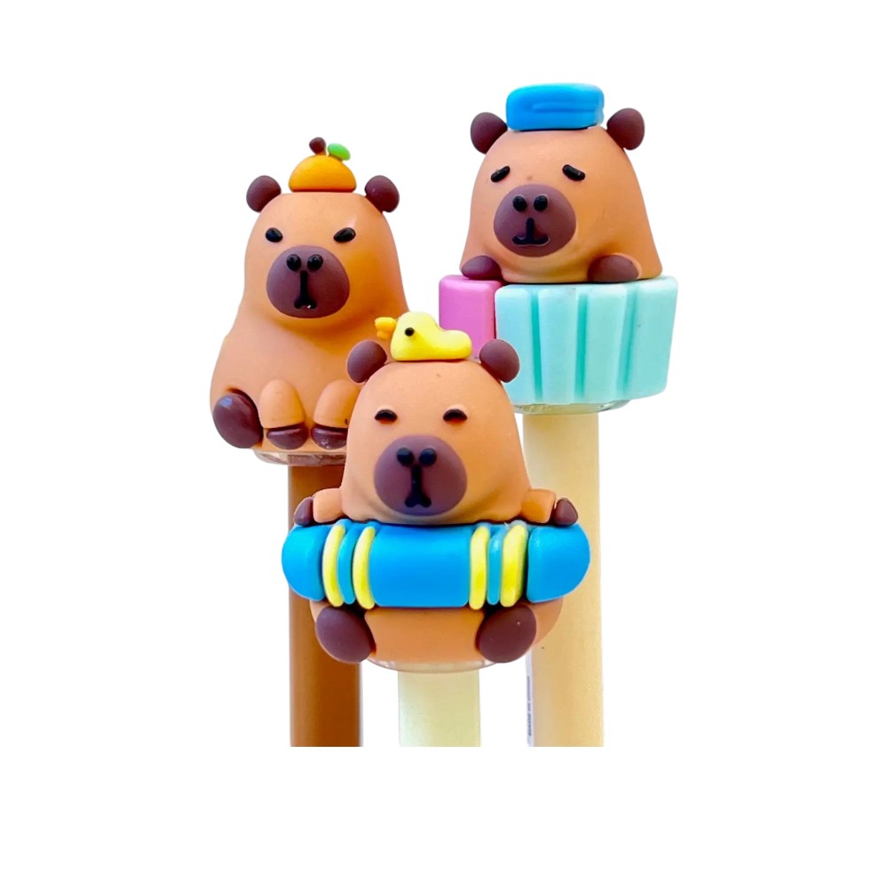 Στυλό Gel Ink 0,5mm Capybara 3D σε 3 Σχέδια - 1 Τμχ