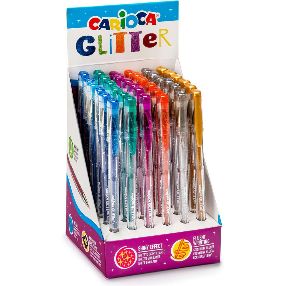 Carioca Στυλό Gel Glitter 1.0mm 6 Χρώματα - 1 Τμχ