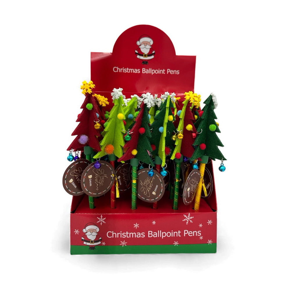 Στυλό Χριστουγεννιάτικο Δεντράκι με Pom Pom – 22cm (1 Τμχ)