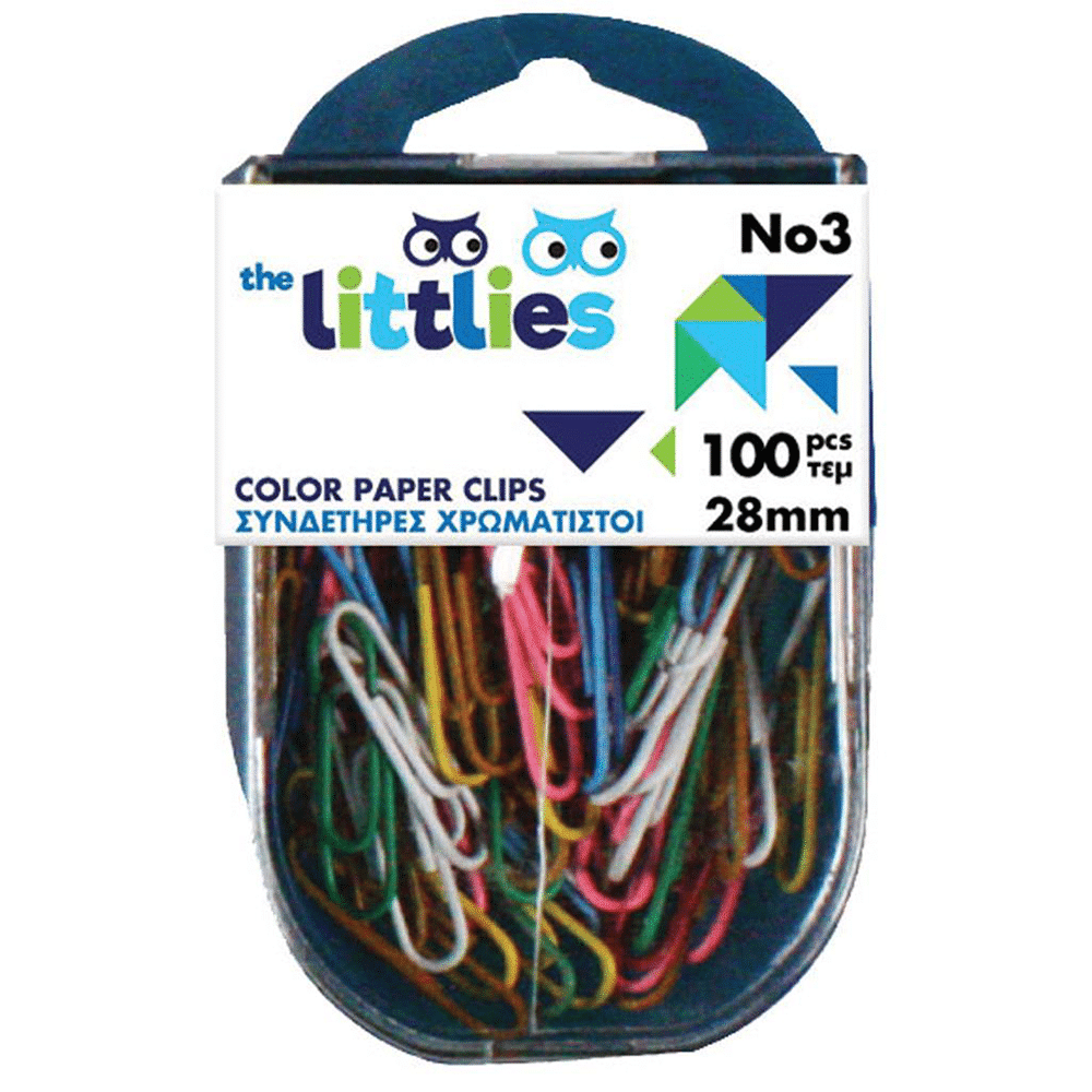 THE LITTLIESThe Littlies Συνδετήρες Χρωματιστοί 28mm 100 Τεμάχιαpapell.gr