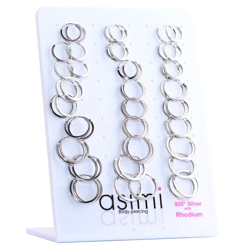 Ασημενιος Κρικος Square 1,2X10/12/14Mm