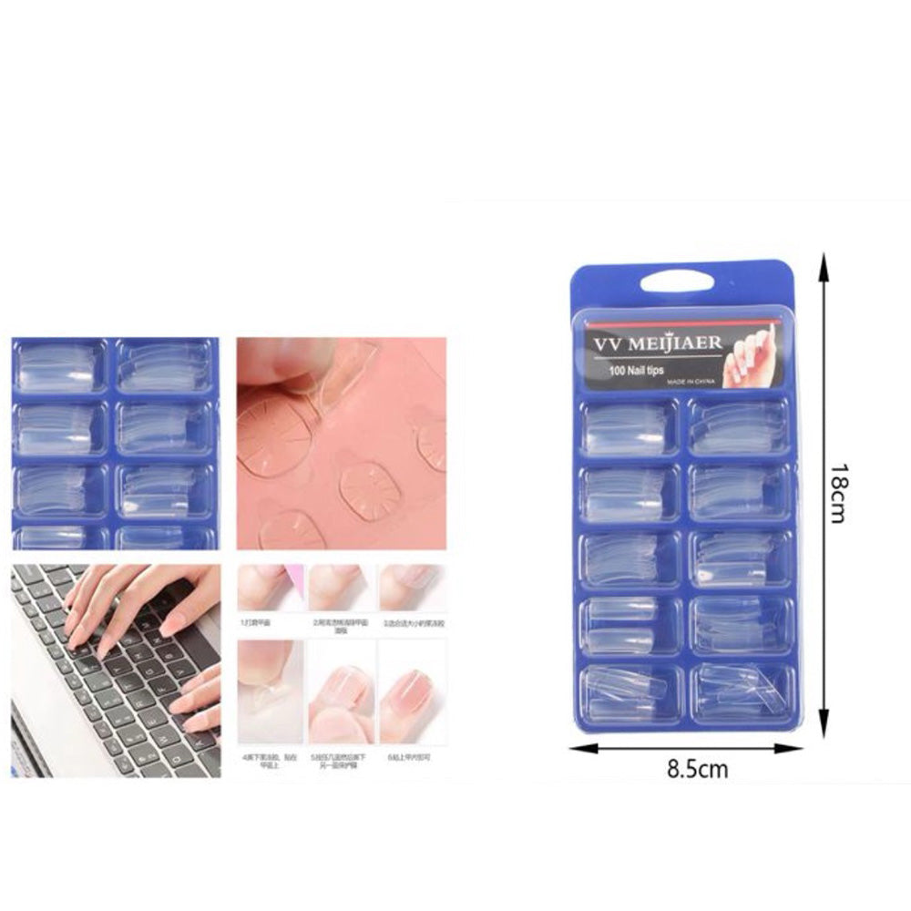 OEMΤεχνητά Νύχια Διάφανα Μακριά 100 Τμχpapell.gr