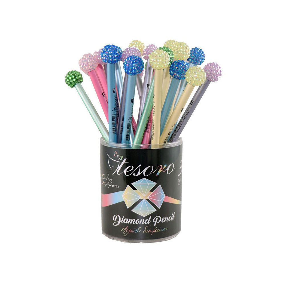 TESOROTesoro Μολύβι Περλέ Διαμαντάκι  5 Χρώματα - 1 Τμχpapell.gr