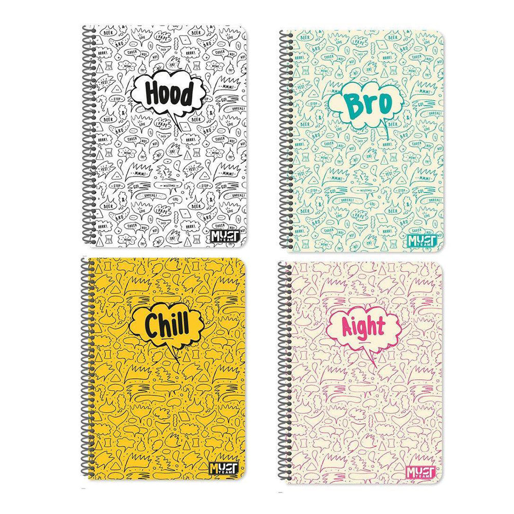 Must Team Τετράδιο Σπιράλ Quotes Β5 1 Θέμα 30Φ 4 Σχέδια - 1 Τμχ