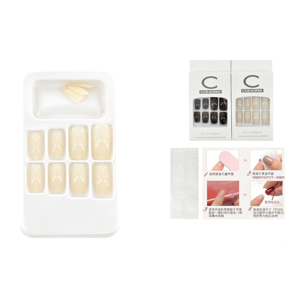 Τεχνητά Νύχια 2 Χρωμάτων (Λευκά & Μαύρα) – Σετ 12 Τεμαχίων για Κομψό Μανικιούρ