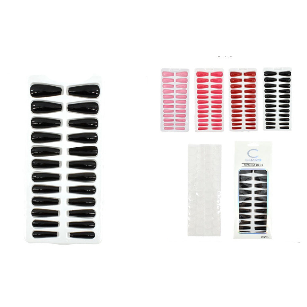 Τεχνητά Νύχια Μακριά – 4 Χρώματα (24 Τμχ)