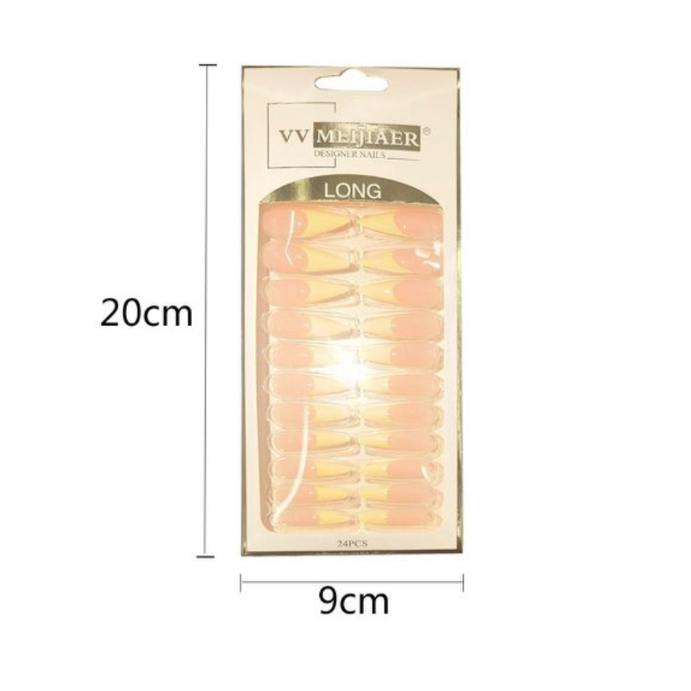 OEMΤεχνητά Νύχια Μακριά Μυτερά Γαλλικό Μανικιούρ 24Τμχ 2 Χρώματαpapell.gr