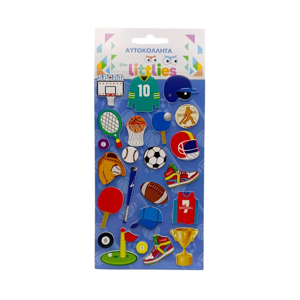 The Littlies Αυτοκόλλητα Puffy Sports 10X22εκ