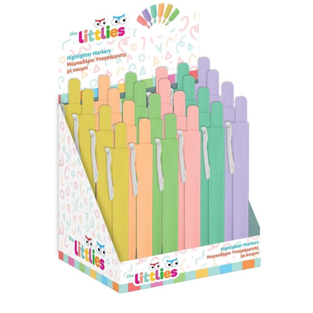 THE LITTLIESThe Littlies Μαρκαδόρος Υπογράμμισης Pastel Με Κουμπί 6 Χρώματα- 1Τμχpapell.gr